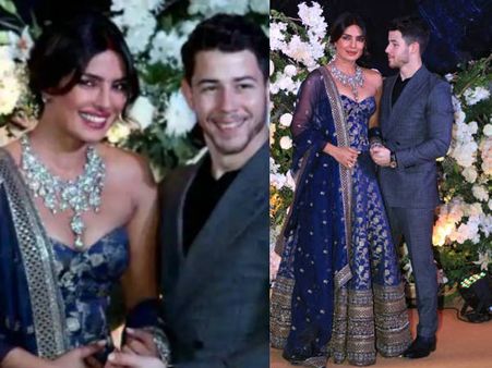 లుక్ అదిరిపోయింది: ప్రియాంక చోప్రా-నిక్ జొనాస్ ముంబై వెడ్డింగ్ రిసెప్షన్ (ఫోటోస్)