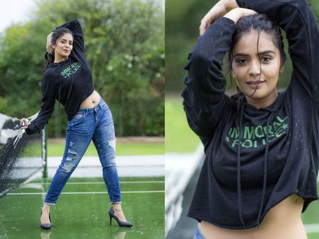 నడుమా, నయాగరా జలపాతమా?... యాంకర్ శ్రీముఖి హాట్ ఫోటోలపై కామెంట్స్