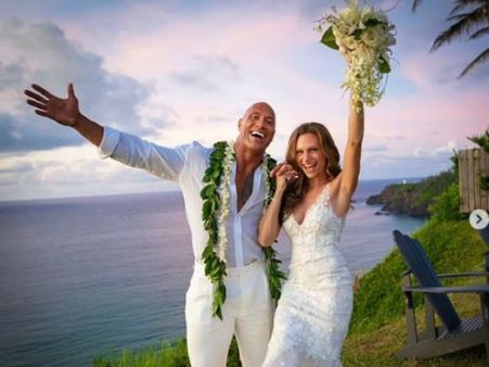 ఫోటోలు: ప్రియురాలిని పెళ్లాడిన డ్వేన్ జాన్సన్(ది రాక్)