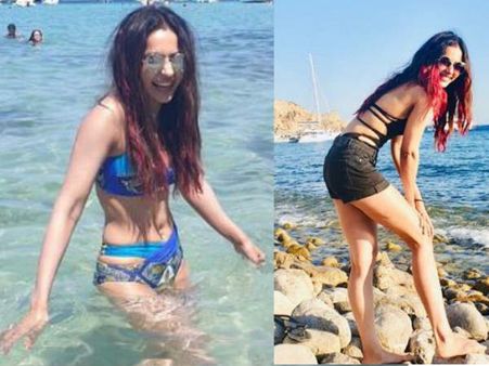 బికినీలో కేకపెట్టించిన రకుల్ ప్రీత్.. స్విమ్‌సూట్‌తో అదరగొట్టిన బ్యూటీ