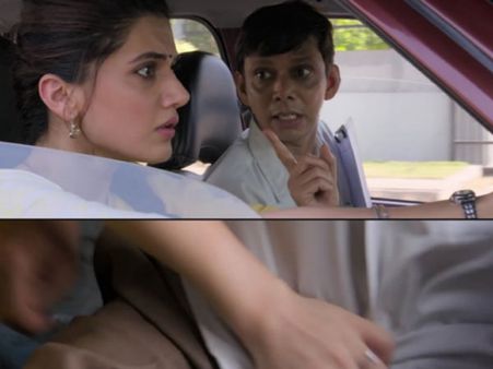 వైరల్ వీడియో: గేర్ వేయమంటే అక్కడ పట్టుకున్న తాప్సీ.. మగవారిని హింసిస్తావా అంటూ..