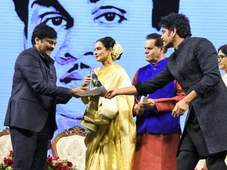 అన్నపూర్ణ స్టూడియోస్‌లో పదేళ్లు గడిపా.. చిరంజీవి సమక్షంలో రేఖ కామెంట్స్