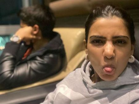 భర్తను పక్కన పెట్టుకుని మరీ వెక్కిరిస్తోన్న సమంత.. పోస్ట్ వైరల్