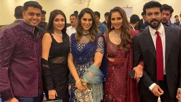 ఉపాసన పక్కన ఉండగానే..రామ్ చరణ్ చేతిలో చేయి వేసి పట్టుకున్న సానియా మీర్జా.. సోషల్ మీడియాలో ఫోటో వైరల్