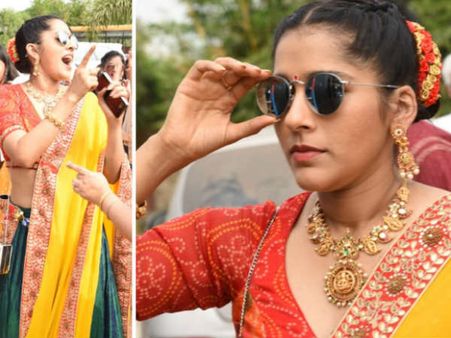 రష్మీ ఇంట పెళ్లి సందడి.. లంగా-ఓణీలో జబర్దస్తీ చేసిన హాట్ బ్యూటీ.. వైరల్ పిక్స్