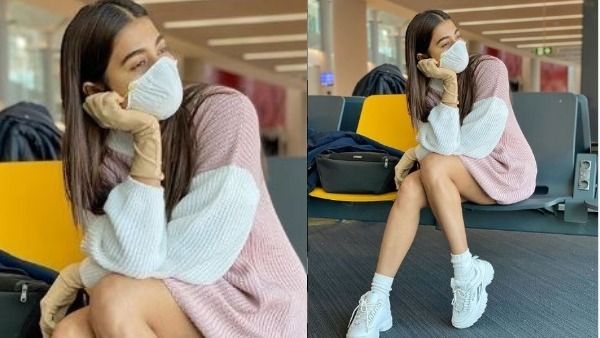 పూజా హెగ్డేకు తప్పని కరోనా కష్టాలు.. ఎయిర్‌పోర్టులో బుట్టబొమ్మ ఇలా..