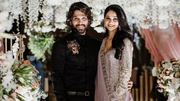 మరదలి నిశ్చితార్థంలో హడావిడి అంతా బన్నీదే ...!