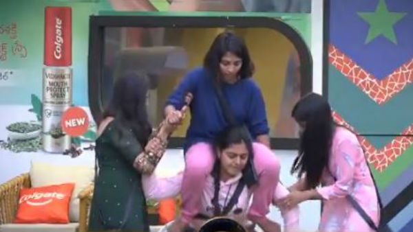 ఇదిరా మజా అంటే.. భుజాలపై మోస్తోన్న కంటెస్టెంట్లు