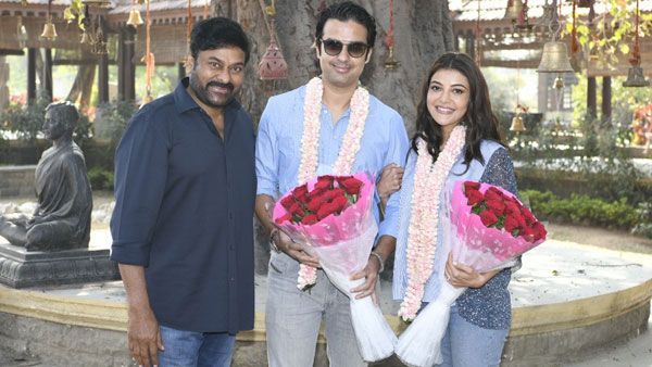 ‘ఆచార్య’ సెట్‌లో కొత్త జంట.. చిరు ఆశీర్వాదం తీసుకున్న కాజల్-గౌతమ్