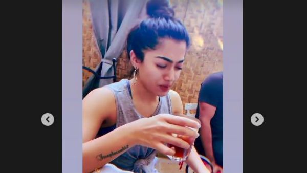 దాన్ని ఇలా కూడా తాగుతారా?.. రష్మిక వీడియో వైరల్