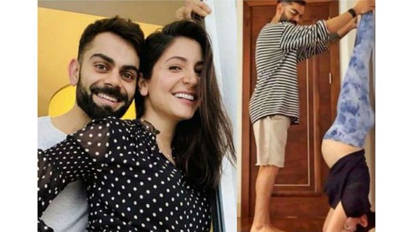 భార్య కాళ్లు పట్టుకున్న విరాట్ కోహ్లీ.. అనుష్క శర్మ పోస్ట్ వైరల్!!