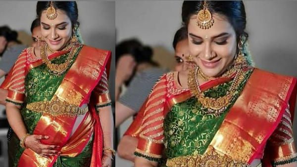 సీమంతం వేడుకలోనూ స్టెప్పులు.. హరితేజ మామూల్ది కాదు.. పిక్స్ వైరల్