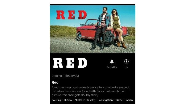 ‘రెడ్’ స్ట్రీమింగ్ డేట్‌ను ప్రకటించిన నెట్‌ప్లిక్స్: అప్పటి నుంచే సందడి చేయనున్న రామ్