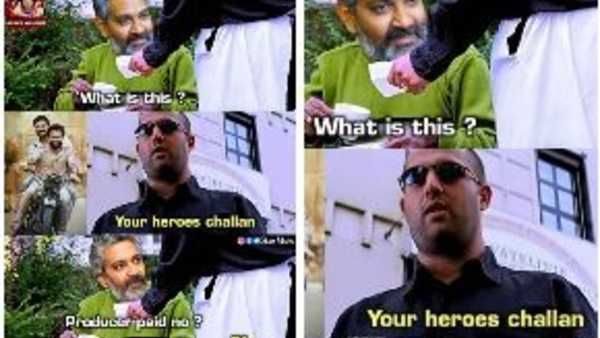 SS Rajamouli ని ఆఖరికి లవంగాన్ని చేసేశారు.. RRR హీరోలకు చలాన్స్ వేస్తే..