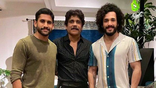 Happy birthday Nagarjuna: ఒకే ఫ్రేమ్ లో అక్కినేని హీరోలు.. అఖిల్ లుక్ మామూలుగా లేదుగా..