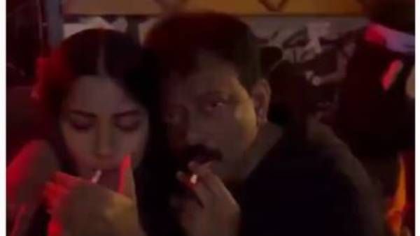 RGV దమ్ మారో దమ్.. పబ్‌లో హీరోయిన్‌కు ముద్దులు పెడుతూ రచ్చ.. వీడియో వైరల్!