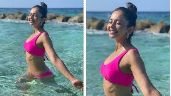 Rakul Preet Singh: నీళ్లతో అందాలను దాచేస్తే కనిపించకుండా ఉంటాయా.. స్టన్ అయ్యే బికినిలో రకుల్