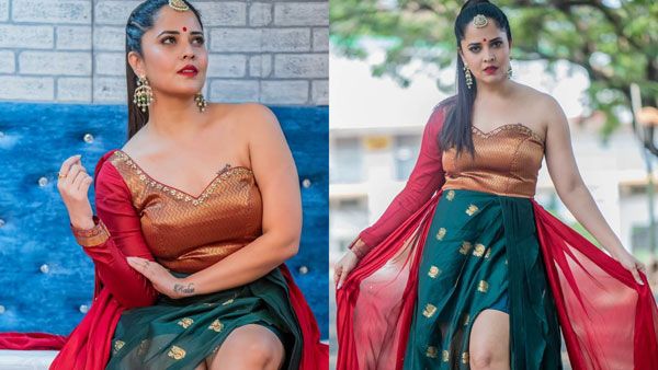 Anasuya Bharadwaj: ట్రెడిషనల్ డ్రెస్ లో గ్లామర్ ట్రీట్.. ఇలాంటి స్టిల్స్ నెవ్వర్ బిఫోర్!