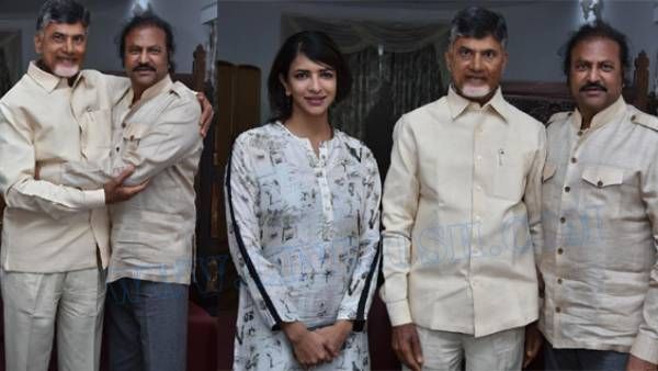 చంద్రబాబును కలిసిన మోహన్ బాబు, లక్ష్మీ మంచు.. రూమర్లకు తెరదించిన డైలాగ్ కింగ్