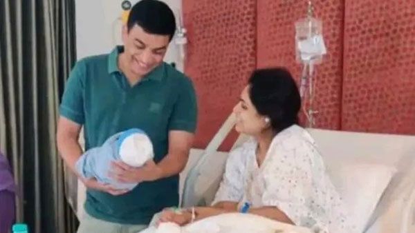 కొడుకుతో దిల్ రాజు మొదటి ఫొటో.. బాక్సాఫీస్ హిట్ వచ్చినంత హ్యాపీగా భార్యతో అలా..