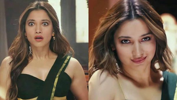 బ్రాలో తమన్నా ఘోరమైన హాట్ షో: ఆ గ్యాప్‌ను చూపించి మరీ!