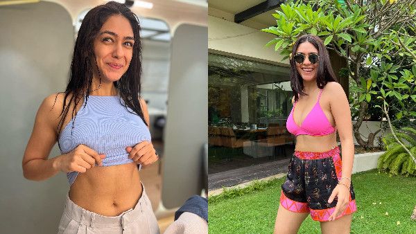 బికినీలో సీతా రామం హీరోయిన్ ఓపెన్ హాట్ షో.. తడిచిన ఎద, నాభి, లెగ్స్ అందాలు ఘాటుగా చూపిస్తూ!