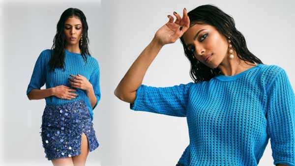 బ్లూ కలర్ స్కర్ట్ లో నెట్టింటిని షేక్ చేస్తున్న మాళవిక.. నెవ్వర్ బిఫోర్ అనేలా అందాల విందు!