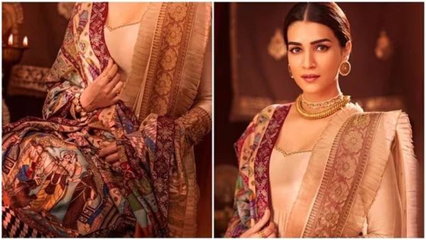 రామాయణం థీమ్ దుపట్టాతో కృతి సనన్.. ఆదిపురుష్ కోసం ధరించిన డిజైనర్ శాలువా ఖరీదెంతో తెలుసా?