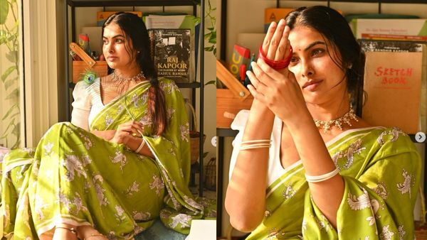 Divi Vadthya: చిలుకపచ్చ చీరలో పొడుగు కాళ్ల సుందరి.. సరికొత్త సొగసులు చూశారా?