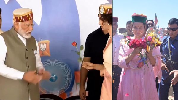 Elections 2024 గులాబీ పువ్వుతో కంగన రనౌత్.. స్టేజ్ మీద క్వీన్‌కు షాకిచ్చిన ప్రధాని మోదీ!