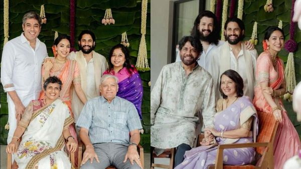 కొత్త కోడలితో అక్కినేని ఫ్యామిలీ.. శోభిత పేరెంట్స్‌తో చైతూ.. సెన్సేషన్ అవుతోన్న ఫొటోలు