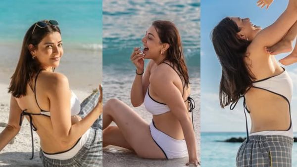 Kajal Aggarwal: బికినీలో కాజల్ ఓవర్ డోస్ షో.. అలా కూర్చోనీ అంతా చూపిస్తూ!