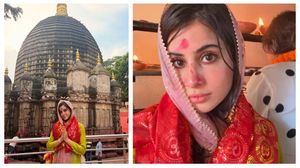 कंवर्ट होने की खबरों के बीच मां कामाख्या मंदिर के दर पर पहुंची उर्फी जवेद, सिंदूरी-सिंदूरी हुई