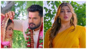 Bhojpuri Song: दूल्हा बने खेसारी ने तोड़ा आकांक्षा का दिल, भोजपुरी गाना ‘तकदीर’ ने मचा दिया बवाल!