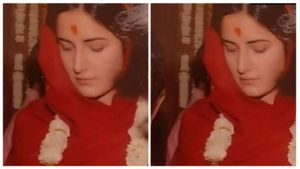 लाल साड़ी और सिर पर पल्लू रखे कैटरीना कैफ की 17 साल पुरानी फोटो वायरल, पूजा करती आई नजर!