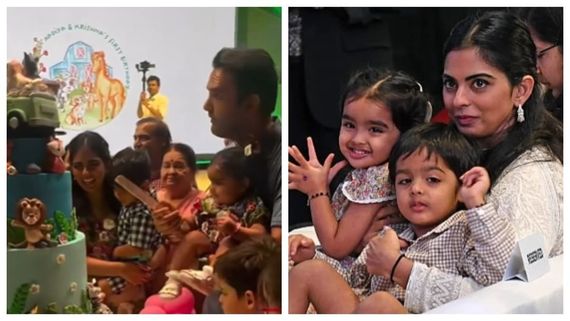Isha Ambani ने धूमधाम से मनाया अपने जुड़वा बच्चों का जन्मदिन, इतना बड़ा केक देख फटी रह गईं भाभियों की आंखें  