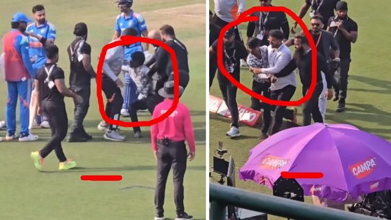 विराट कोहली से मिलने के लिए फैन ने फिर तोड़ी सिक्योरिटी, पकड़कर गार्ड्स ने किया ऐसा हाल