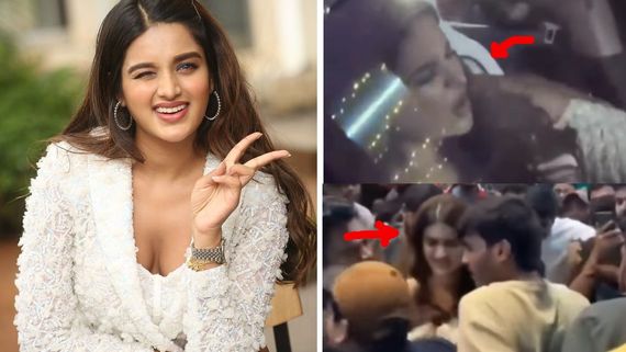 भीड़ में फंसी एक्ट्रेस के साथ फैंस की बदसुलूकी, कार तक पहुंचते पहुंचते ऐसी हो गई निधि अग्रवाल की हालत
