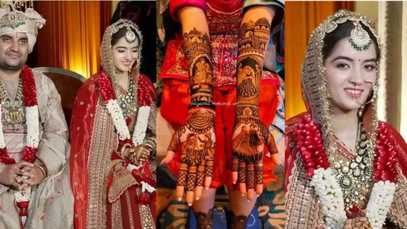 दुलहन वाली मेहंदी के डिजाइन खोज रही हैं इंद्रेश जी की दुल्हनिया के हाथों के डिजाइन है परफेक्ट, बनवाई ये शुभ