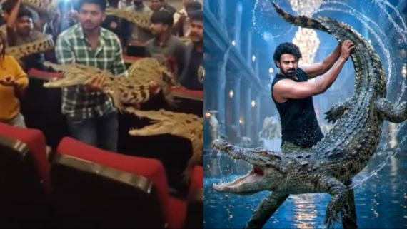 'राजा साब' के रिलीज डे पर अजीब नजारा, प्रभास के फैंस ने पार की सारी हदें, थिएटर में मगरमच्छ लेकर पहुंचे लोग! 