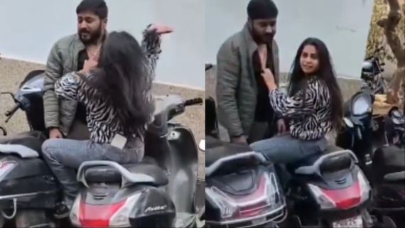 लड़की गुस्से में अपने BF पर बरसाती रही थप्पड़, नजारा देख लोगों ने पुलिस बुलाने की दी धमकी फिर भी...