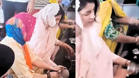 देसी गर्ल ने जीता दिल, गोल्डन टेंपल पहुंच जूठे बर्तन धोकर की सेवा, VIDEO VIRAL