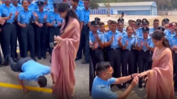  सेना के अधिकारी ने सबसे सामने किया लवर को प्रपोज, जमीन पर लेटकर किया ये काम, देखकर हैरान रह गई टीम