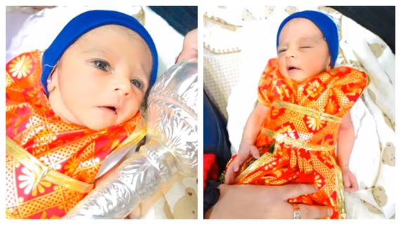 अरमान-पायल-कृतिका ने 8 दिन के बच्चे रुद्र को पहनाया हनुमान चोला, रिवील किया चेहरा तो भड़क उठे लोग 