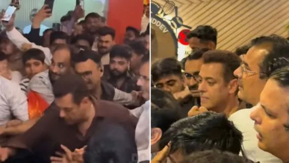 Watch: सलमान खान की सिक्योरिटी में चूक, अचानक लोगों ने घेरा, धक्का मुक्की कर आनन फानन मे गाड़ी में बैठे भाईजान