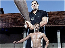 राजपाल यादव और खली की कुश्ती