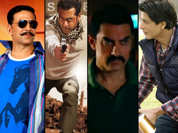 Akshay Kumar, Salman Khan, Aamir Khan and Shahrukh Khan Akshay Kumar, Salman Khan, Aamir Khan and Shahrukh Khan