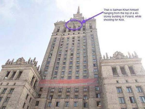 Salman Khan jumped from 40th floor of the building in Poland Salman Khan jumped from 40th floor of the building in Poland