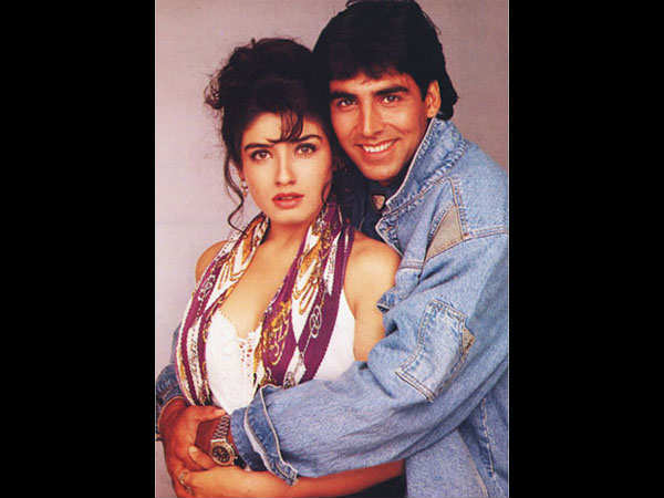 Akshay and Raveena Tandon