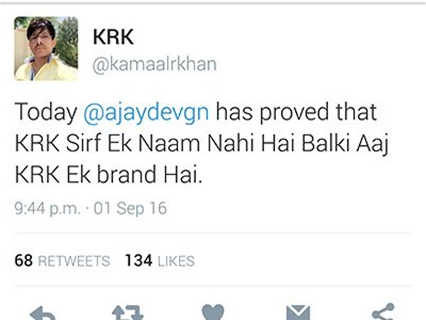 Ajay Devgn exposed Karan Johar KRK